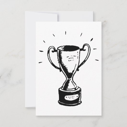 白黒トロフィー招待状 招待状 (正面)