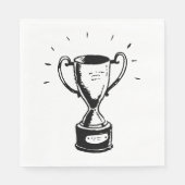 白黒トロフィー スタンダードランチョンナプキン (正面)