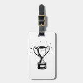 白黒トロフィー ラゲッジタグ (正面縦)