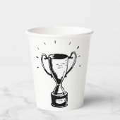 白黒トロフィー 紙コップ (正面)