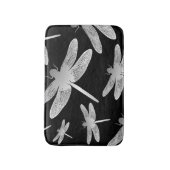 白黒トンボ模様 バスマット (正面縦)