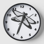白黒トンボ 壁時計 (正面)