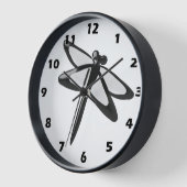 白黒トンボ 壁時計 (傾斜)