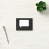 白黒トークバブルの名パーソナライズされた前 ポストイット (オフィス)