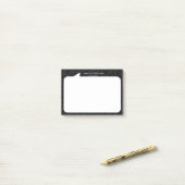 白黒トークバブル名前をカスタムする ポストイット (デスク上)