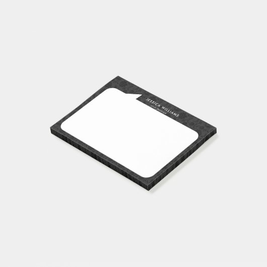 白黒トークバブル名前をカスタムする ポストイット (アングル)