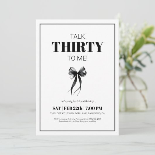 白黒トーク30対Me30弓誕生日 招待状 (スタンド正面)