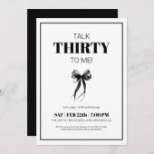 白黒トーク30対Me30弓誕生日 招待状 (正面/裏面)