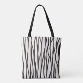 白黒トートショッストライププクールバッグ トートバッグ (裏面)