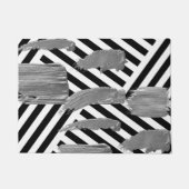 白黒ドアマストライプット ドアマット (正面)