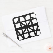 白黒ドイツのハーフティンバーハウスパターン スクエアシール (封筒)