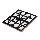 白黒ドイツのハーフティンバーハウスパターン タイル (側面)