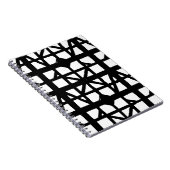 白黒ドイツのハーフティンバーハウスパターン ノートブック (右側)