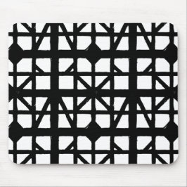 白黒ドイツのハーフティンバーハウスパターン マウスパッド