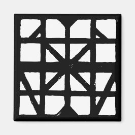 白黒ドイツのハーフティンバーハウスパターン マグネット