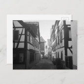 白黒ドイツの村はがき ポストカード (正面/裏面)