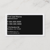 白黒ドクター聴診器の名刺 名刺 (裏面)