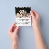 白黒ドッグウォーカーペットシッタートリマー チラシ (手)