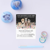 白黒ドッグウォーカーペットシッタートリマー チラシ (シングル)