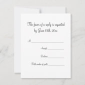 白黒ドッグウッドRSVP 出欠カード (裏面)