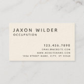 白黒ドッグシルエットミニマル雲 名刺 (裏面)