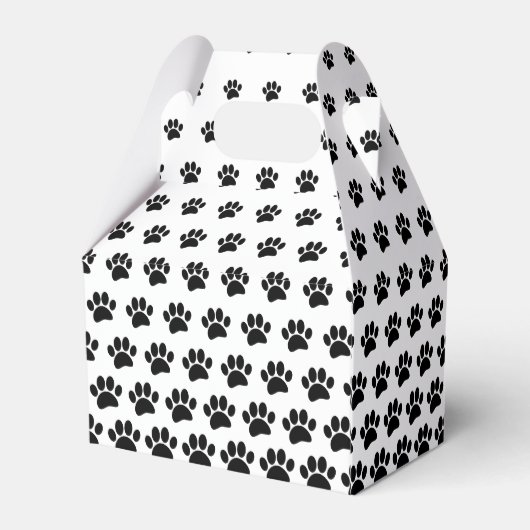 白黒ドッグポープリントパターンカスタム フェイバーボックス (裏面サイド)