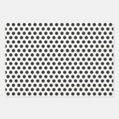 白黒ドッグラッピング紙セット ラッピングペーパーシート (正面2)