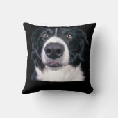 白黒ドッグ顔 クッション (裏面)