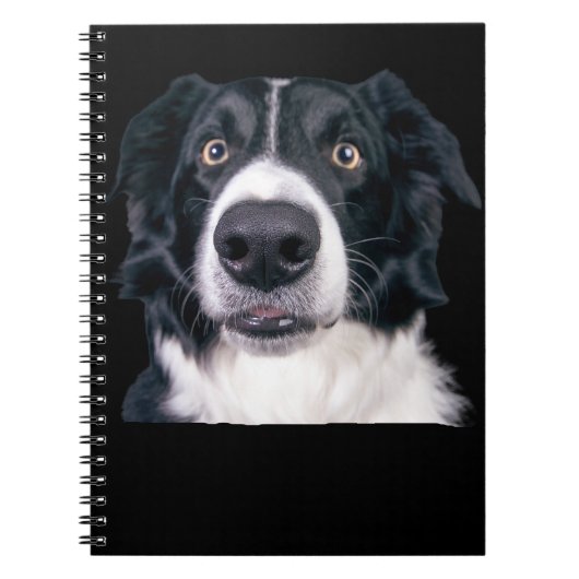 白黒ドッグ顔 ノートブック (正面)