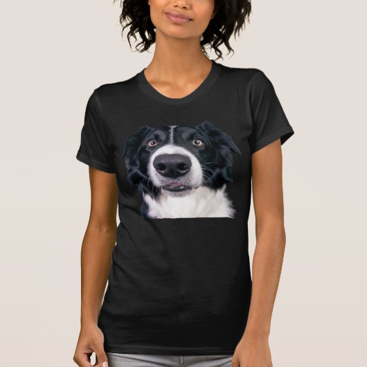 白黒ドッグ顔 Tシャツ (正面)
