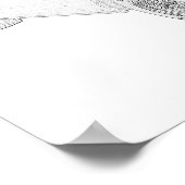 白黒ドッジコロネットモパールマッスルカー ポスター (角)