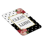 白黒ドットおもしろいフローラクリーン汚れ食洗機 マグネット (右側)