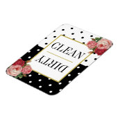 白黒ドットおもしろいフローラクリーン汚れ食洗機 マグネット (左側)