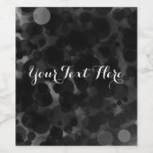 白黒ドットシックモダンパーティーワインラベル ワインラベル (シングルラベル)