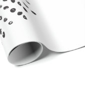 白黒ドットバーストパターンギフト ラッピングペーパー (ロールコーナー)