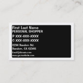 白黒ドットパーソナルショッパーの名刺 名刺 (裏面)