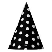 白黒ドットパーティー帽子 パーティーハット (左)