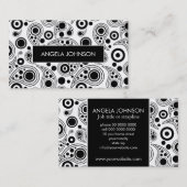 白黒ドットペイズリー 名刺 (正面/裏面)