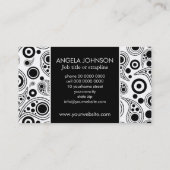 白黒ドットペイズリー 名刺 (裏面)