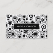白黒ドットペイズリー 名刺 (正面)