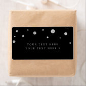 白黒ドットモダンパーティーパッケージラベル ラベル (インサイチュ)