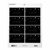 白黒ドットモダンパーティーパッケージラベル ラベル (フルシート)