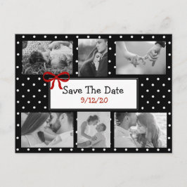 白黒ドット写真日付ポストカードの保存 案内ポストカード