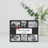 白黒ドット写真日付ポストカードの保存 案内ポストカード (スタンド正面)