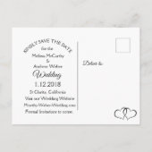 白黒ドット写真日付ポストカードの保存 案内ポストカード (裏面)