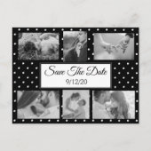 白黒ドット写真日付ポストカードの保存 案内ポストカード (正面)