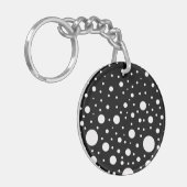 白黒ドット キーホルダー (正面左)