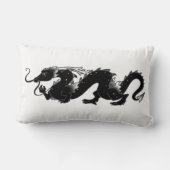 白黒ドラゴンのドラゴン ランバークッション (裏面)