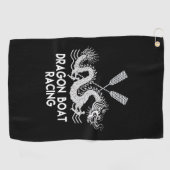 白黒ドラゴンボートレーシングスウェットタオル ゴルフタオル (横)