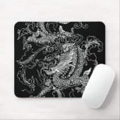 白黒ドラゴン マウスパッド (マウス)